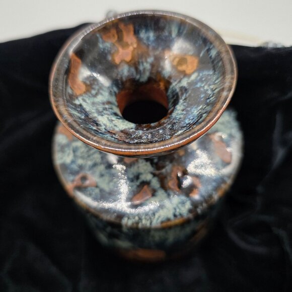 Vintage Pottery Craft USA Stoneware Small Vase With Unique Drip Glaze Finish - Picture 11 of 11